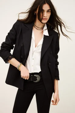 COLINE chaqueta de traje de rayas