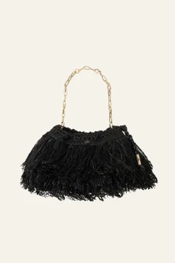 JUNE bolso de mano de rafia con flecos