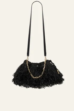 JUNE bolso de mano de rafia con flecos