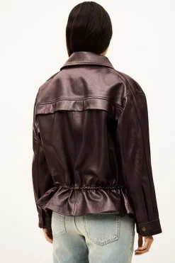 KASSIA chaqueta de cuero oversize