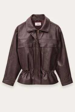 KASSIA chaqueta de cuero oversize