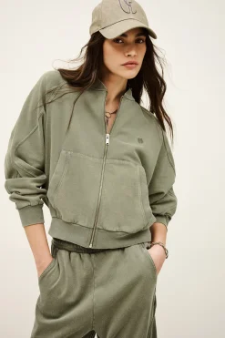 KIRA sudadera de algodón con cremallera
