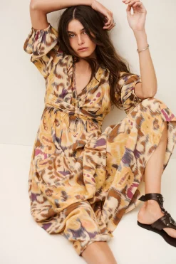 MOLINA vestido maxi con espalda abierta