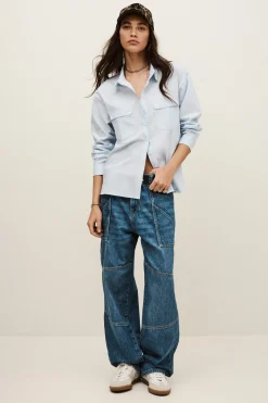 PORZIA camisa ancha de rayas