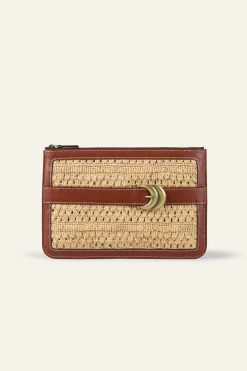 YOUYOU bolso de mano de rafia trenzada